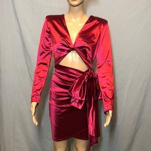 Beautiful Glamorous Fuchsia Pencil Dress